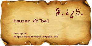 Hauzer Ábel névjegykártya